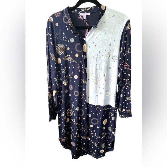 Hale Bob Celestial Print Oversized Sleep Shirt - Picture 1 of 3